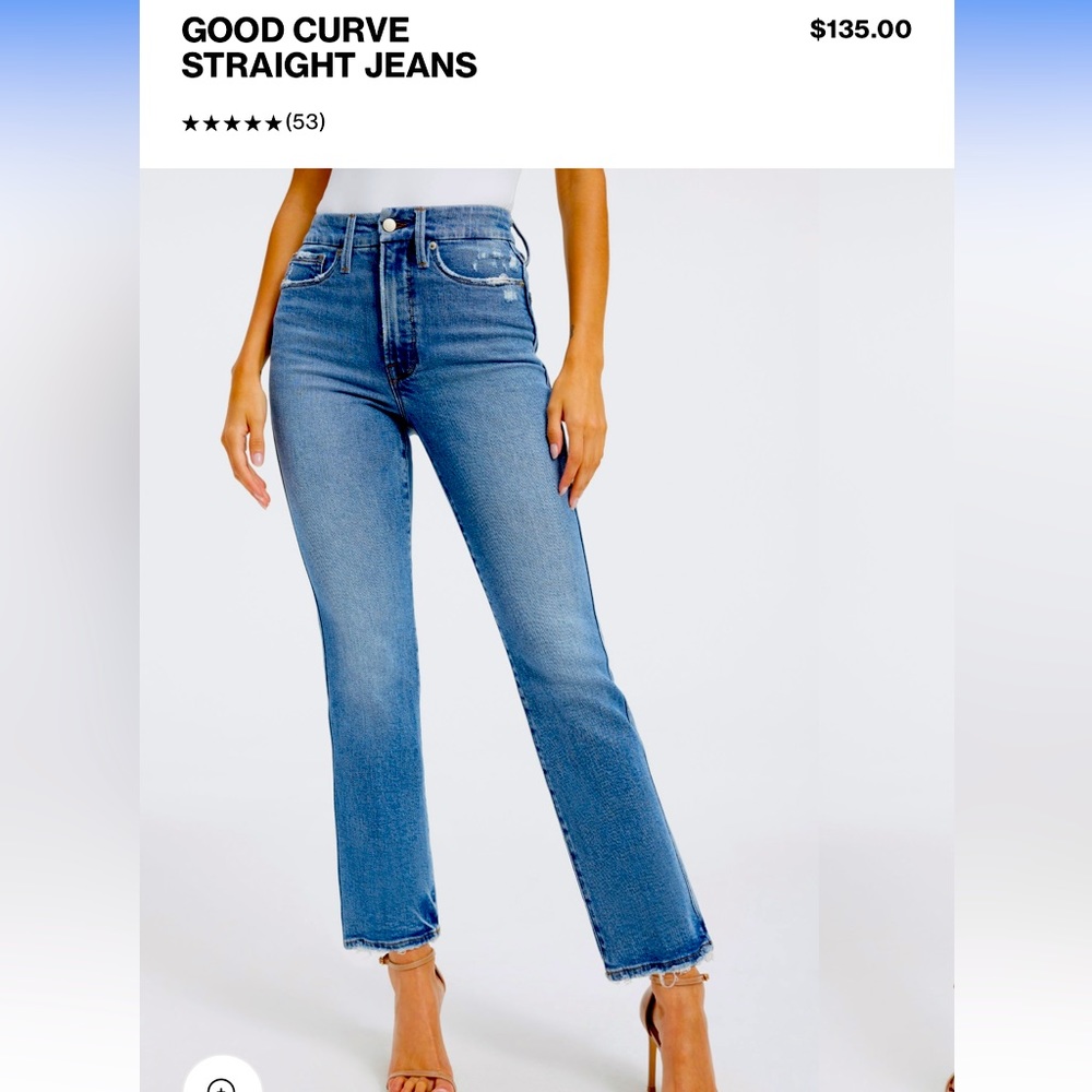 Good American Good Curve Straight Jeans